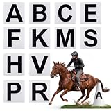 FunooFuno 12 Pcs Dressage Arena Letters Stick-on Vinyl Markers Arena for Equestrian...