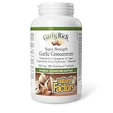 Natural Factors GarlicRich Super Strength Garlic Concentrate 500 mg, 10:1 Concentrate = 5,000 mg, 180 Enteripure Softgels, Helps Relieve Symptoms of Upper Respiratory Tract Infections, Odourless, 8 Garlic Gloves per Softgel, Proudly Canadian