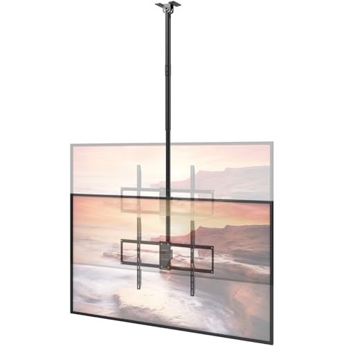 Ceiling TV Mount, Full Motion Hanging TV Mount for 50-100 Inch, Supports up to 176lbs, Full Motion 360° Rotation Hanging Ceiling Bracket Fits Most LCD LED OLED 4K TVs, Max VESA 800x600mm, Black