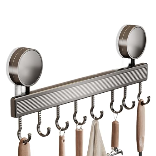 キッチン吸盤フック - 壁吸盤ハンガー | 穴あけ不要 キッチン用品ホルダーラック | 家庭用オーガナイザー 高耐久 容量20kg 泡立て器/スプーン/へら用