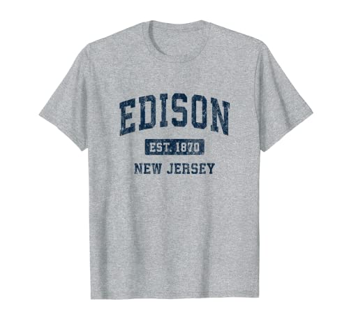 Edison New Jersey NJ Vintage Athletic Sports Design T-Shirt