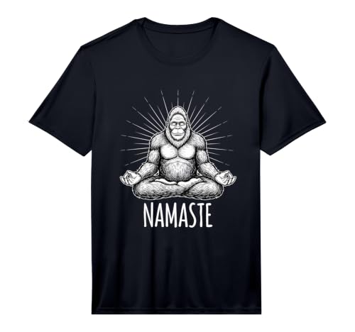 Namaste Bigfoot Funny Yoga Meditation Sasquatch Wellness Performance T-Shirt