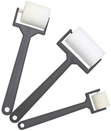 Sabahz Trading ® Set of 3 Plain Foam Roller Brushes for Painting, Art and Craft Projects