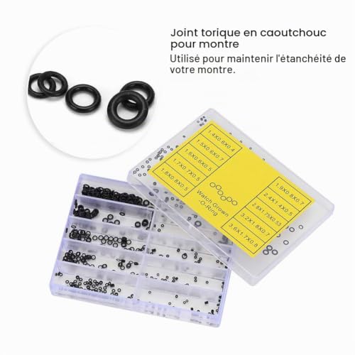 Lot De 500 Joints Toriques Silicone, Kit D'Assortiment Pour Montres – vue 7