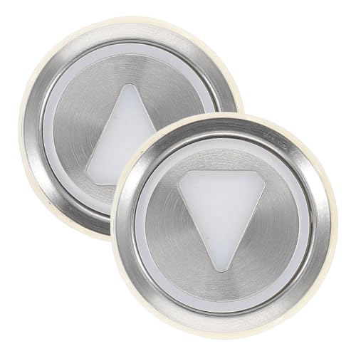 HOODANCOS Elevator Replacement Round Stainless Steel Push Button Set with White Light Down Arrows, Emergency Stop Alarm Switch, Lift Elevator Spare Parts Accessory