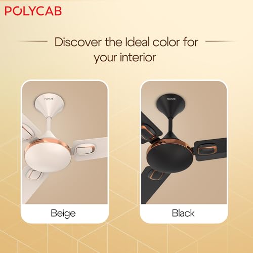 Image of Polycab Aereo Prime 1200mm Star Rated, High Air Delivery Ceiling Fan For Home |100% Copper, 2 years warranty【Smoke Brown】