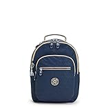 Kipling SEOUL S, Kleiner Rucksack mit Laptop-Schutz 13 Zoll, 35 cm, 14 L, 0.50 kg, Endless Bleu Emboss