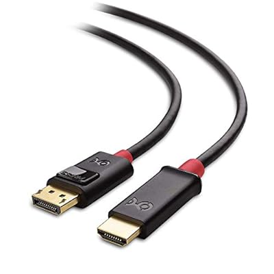 Cable Matters Unidirectional 4K DisplayPort to HDMI Cable - 10ft, Gold-Plated DP to HDMI Cable, Display Port to HDTV/Monitor/Projector Conversion Cord