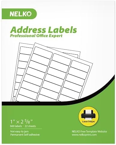 Amazon.com : Gagalay 1" x 2-5/8" Address Labes, Shipping Address Labels ...
