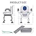 FUSHIDE Bedside Commodes, Portable Toilet Chair Adjustable, Height Adjustable Potty Chair Commode Chair for Seniors,Disabled,Adults,Pregnant, Supports 350LBS Commodes (Black&Brown, Uniform size)
