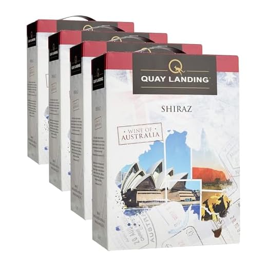 Quay Landing Shiraz Australien trocken Bag-in-Box (1 x 3 l) (Packung mit 4)