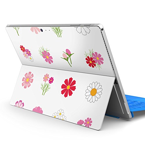 igsticker Surface pro7 (2019) pro6 pro2017 pro4 専用 スキンシール サーフェス ノートブック ノートパソコン カバー ケース フィルム ステッカー アクセサリー 保護 009687 フラワー 花 ピンク