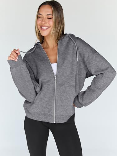Image of Trendy Queen Womens Oversized Zip Up Hoodies Y2K Fall Sweatshirts 2026