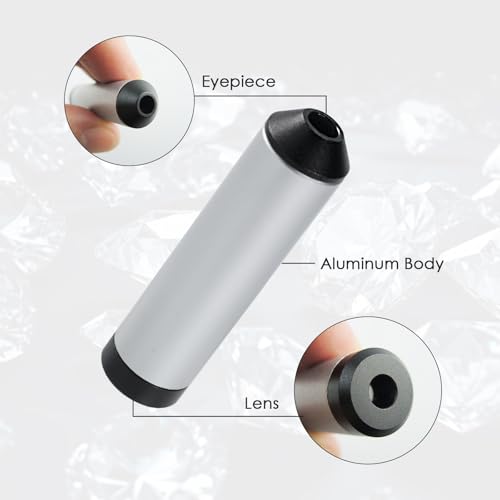 JuviPerpric Spectroscope 55mm Spectrometer Handheld,Small Diffraction Spectroscope Gem Tester for Stones, Gemstone, Jewelry, Magnifier - Thumbnail 3
