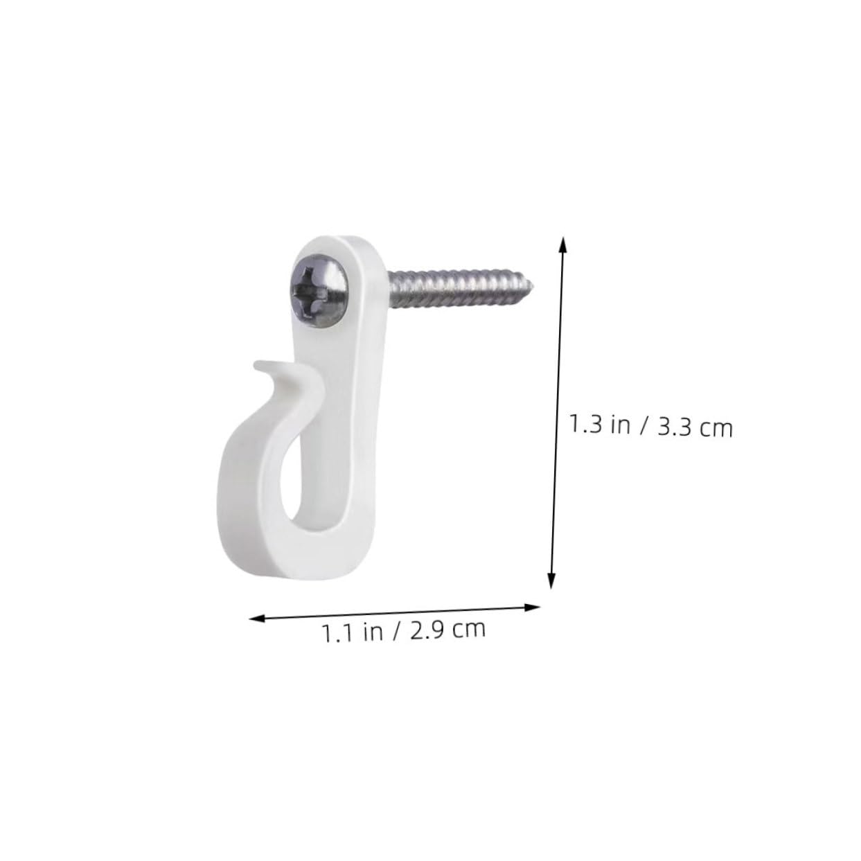 PRETYZOOM 20 Set Outdoor Light Hanger Hooks Plastic Clips for Hanging Lights Wind Chimes and Plants Easy Install Screw in Hooks for Holiday Decor Event Setup