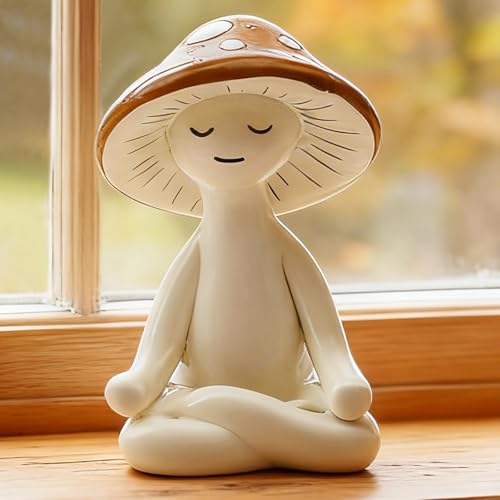 Estatua de resina setas para meditación miniatura 1