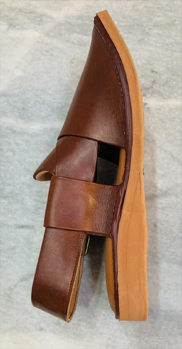 Generic Dark Brown Leather Peshawari Chappal, Traditional Unique Style Comfortable Footwear, Festival footwear, Handmade Shoes3