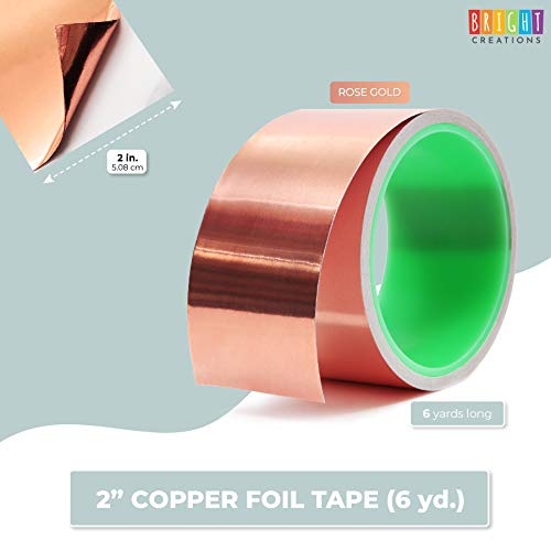Copper Foil Tape with Conductive Adhesive for Electrical Repairs (2 in x 6 Yds) - Thumbnail 2