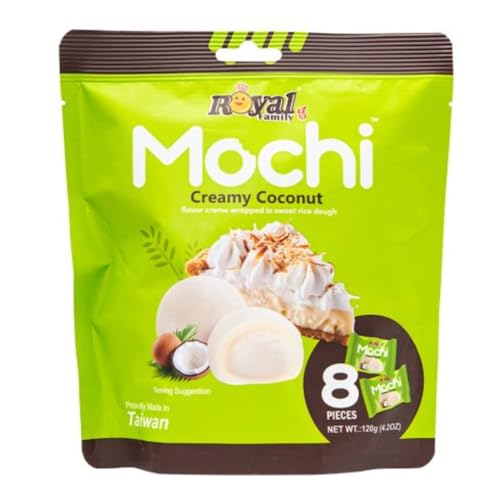 Royal Family - Mochi Creamy Coconut Wrapped In Sweet Rice Dough 8 Pieces, 120g (Imported-Taiwan)