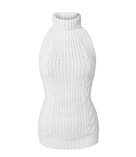 Image of Olens Japan Style Turtleneck Sleeveless Open Back Sweater Anime Cosplay Sweater