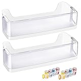 (2 PACK) UPGRADED DA97-08348A Refrigerator Door Shelf Bin Compatible with Samsung Refrigerator Part RS265TDRS RS25H5111BC RS25H5111SR Door,For DA63-05215A Refrigerator Middle Door Bin Guard Assembly