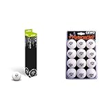 GEWO Ball Ultra SLP 6er ohne Naht/Maximale Rundheit Tischtennisball, Weiß, 40 & Unisex – Erwachsene 3-Stern Tischtennisball im handlichen 12er Pack, Weiß, 40 mm