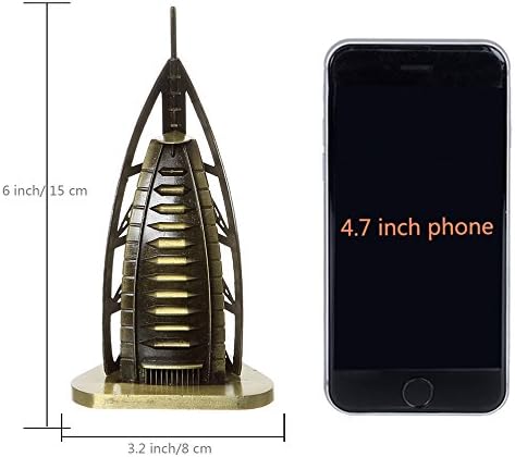 Miniatura 5 de ZOVIE Burj Al Arab Hotel Estatua Gloriosa Decoración del Hogar Hecho de Cobre Puro (BurjAl-Arab)