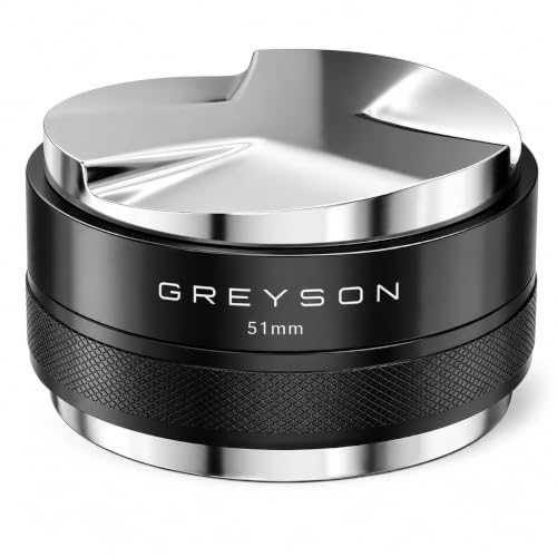 Image of Greyson 51mm Coffee Distributor and Tamper Double Side Ground Coffee Press Depth Stainless Steel Coffee Tamper Adjustable Espresso Leveler & Tamper Fit for Portafilter (51mm Dual Side Tamper)