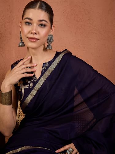 Image of AKHILAM Women's Kanjivaram Woven Soft Silk Saree With Blouse Piece