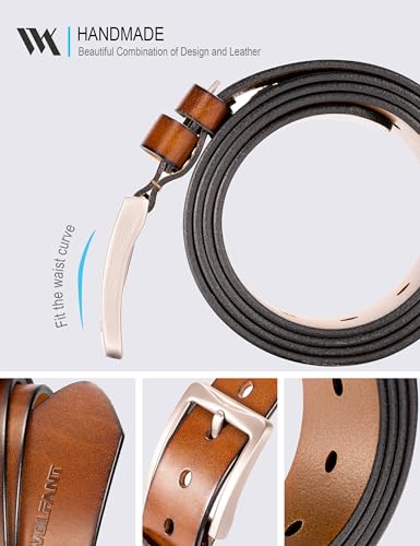 Image of WOLFANT 1.5 inch Full Grain Leather Belt for Men,100% Italian Solid Leather
