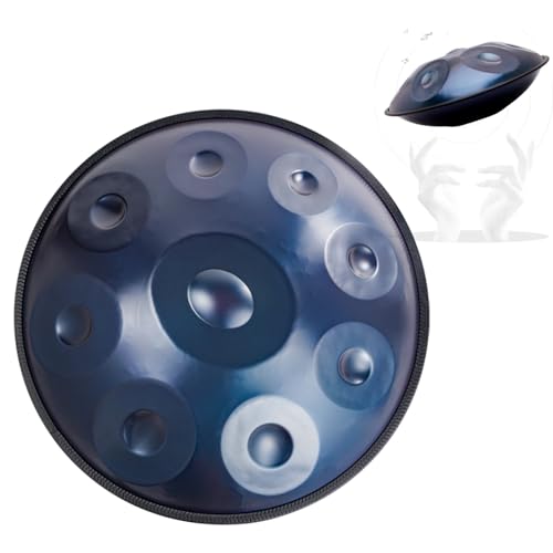 Handpan de acero de 22 pulgadas y 9 notas azul