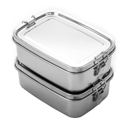 -Lunchbox - Caja de almuerzo de gran capacidad, recipiente térmico aislado para alimentos | reutilizable respetuosa con el medio ambiente, caja de comida portátil para comidas frías
