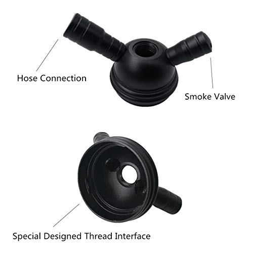 TOSHIN Shisha Wasserpfeife Set ca. 63cm Nargile Hookah mit Zubehör inkl. Silikonschlauch, Tabakkopf, Kohlezange und… – Bild 4