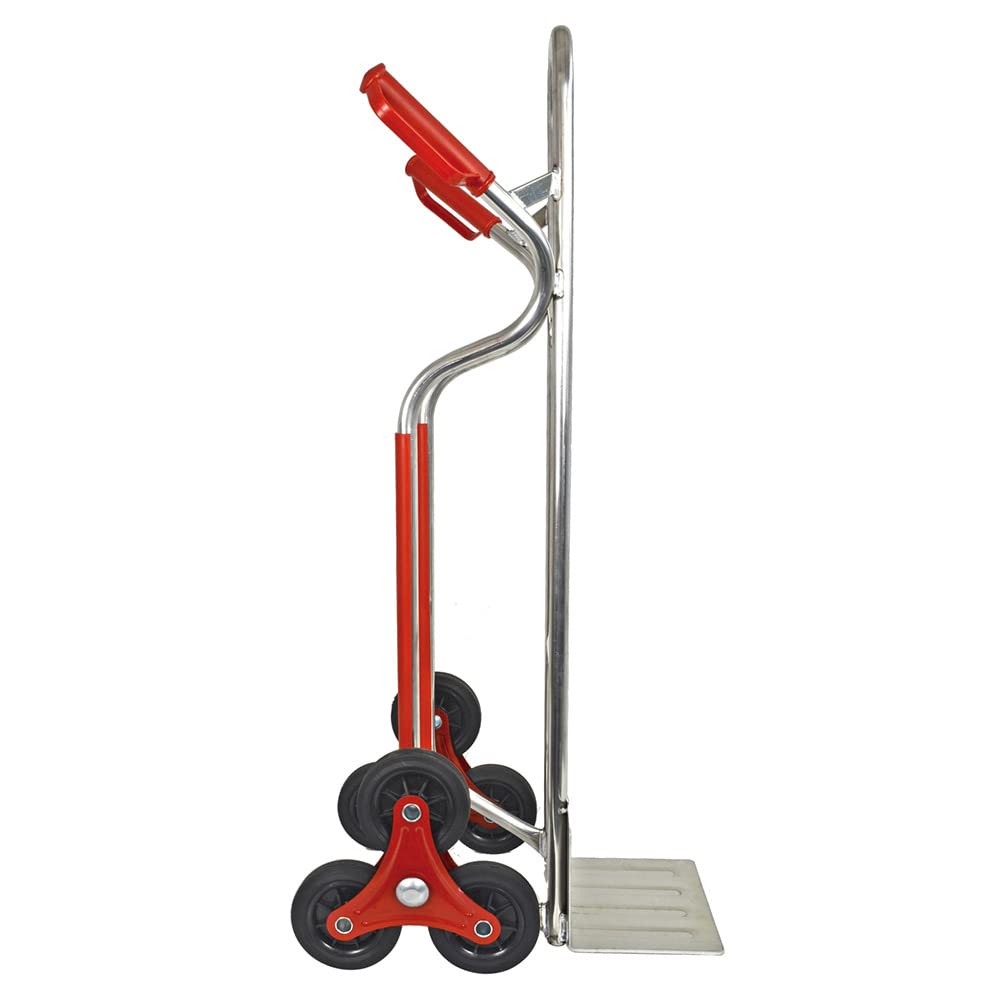 Trestles Profi Sackkarre Alu Aluminium 200kg S04HSAlu Treppensteiger Vollgummireifen Transportkarre | Treppenrutschkufen | Radschutz | große Schaufel | Sicherheitsgriffe | Sternräder