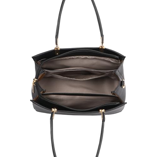 Image of EXOTIC Aurelia Structured Handbag for Women with Multi Compartment Work Bag with Top Handle & Detachable Sling Strap | Elegant Office & Daily Carry Tote