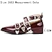 LarDorLin Patent Mary Jane Women Pointed Toe Low Heels Buckle Ankle Strap Girls Fashion Strappy School Shoes Prom Claret Size 12 US (47 CN)