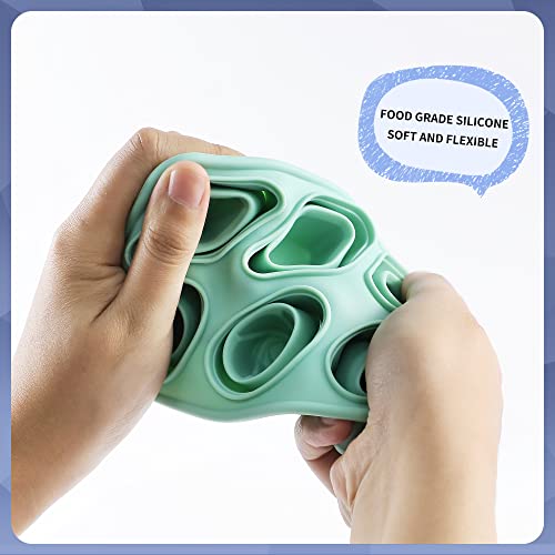 2 Pack Popsicle Molds Silicone Ice Pop Molds 6-Cavity Bpa Free Collapsible Popsicle Maker Mold Reusable Easy Release With Funnel And Cleaning Brush #TOP6