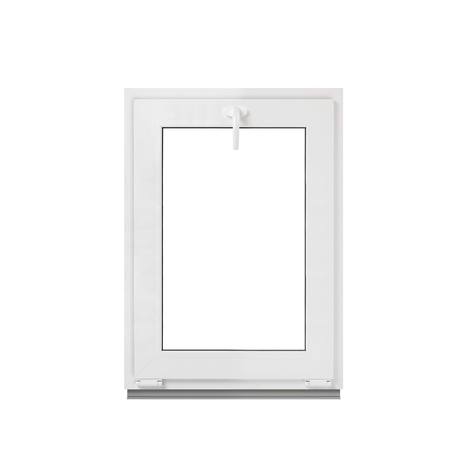 Framex Finestra per cantina, bianca, 60 x 85 cm, 2 scomparti, 32 mm (4/24/4), finestra in plastica, larghezza x altezza (600 x 850 mm), funzione finestra inclinata