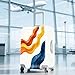 ANNA QUEEN Abstract pattern Travel Luggage Cover Suitcase Protector Suitcase Cover Anti-Scratch,Stretchable Fit for 18-32Inch Luggage,Travel Bag Cover Washable M(fits 22-25Inch suitcase)