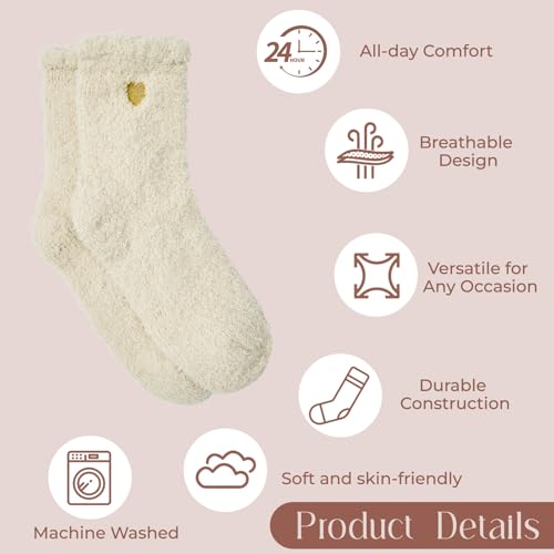 Image of American Trends Fuzzy Socks for Women in Gift Box, Ultra-Soft Cloud Sleep Socks Gifts for Women, Ready to Gift