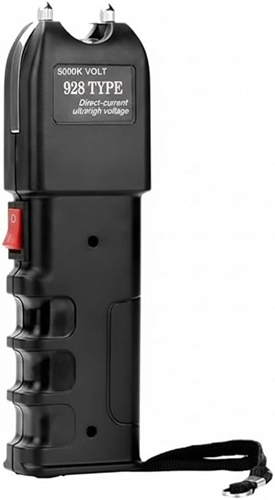 Lanterna Tática 2 em 1 Lanterna LED + Autodefesa Proteção Individual Segurança Pessoal Recarregável (110/220) - 15.000v - Próprio para Uso no Campo ou Cidade