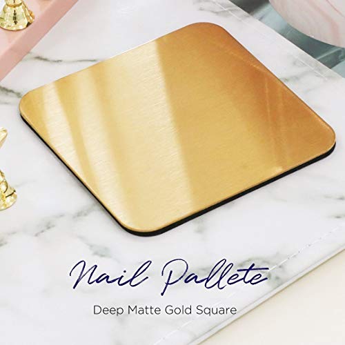 Palette nail art palette mélange vernis à ongles ronde et carrée dorée pour mélanger les couleurs