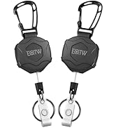 EOTW 2 Stücke Einziehbarer Schlüsselanhänger - 10 OZ, ID-Ausweisrolle mit 70cm Schlüsselanhänger ...