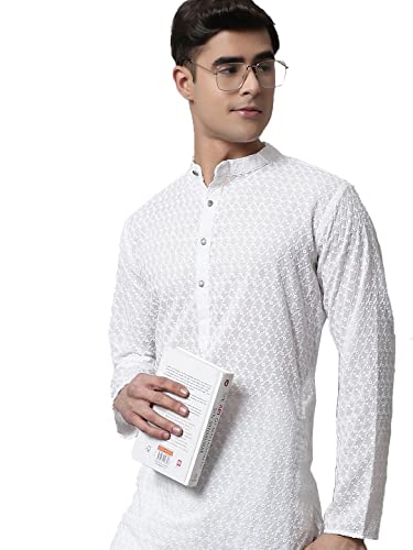 Image of Jompers Men's Regular Fit Cotton Embroidered Kurta Set