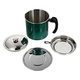 FUNNETOYU Großer Ölkanne aus mit Sieb und Langlebiger Küchen Ölbehälter zur Filtration und Aufbewahrung von Öl Grün mit Abdeckendem Schutz gegen Verschmutzung