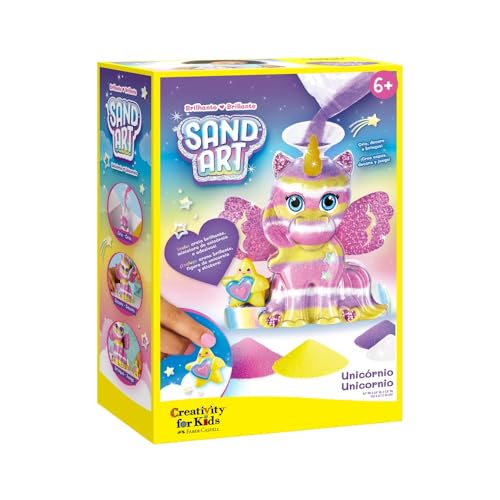 Creativity For Kids, Faber-Castell, Sand Art Unicórnio, para crianças a partir de 6 anos