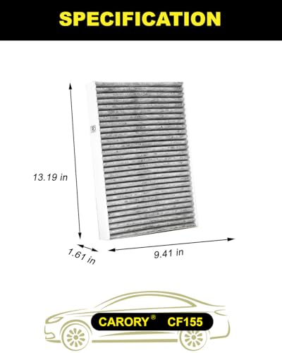 Image of CARORY Cabin Air Filter w /Activated Carbon for Volvo XC60 (2018-2025), XC90 (2016-2026), S60, S90, V60, V90, V60 /V90 CC, Polestar 1; OE#31434971, 31407748, 31404469, 31407747, CF12155, CUK34003, CF155