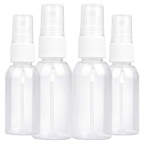 Flankor Small Spray Bottles - 4 Pack Fine Mist Atomiser Empty Travel Spray Bottles for Traveling Make-up Skincare Cleaning (20ml)