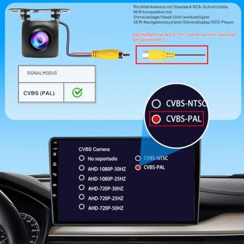 PARKVISION Rückfahrkamera 180° 12V IP68, für PKW Wohnmobil