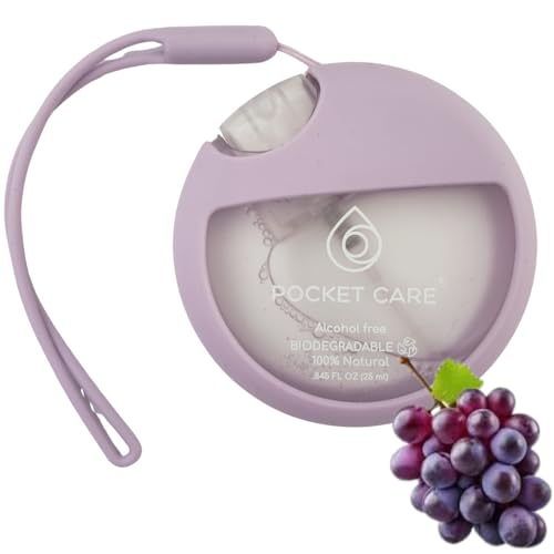 POCKET CARE | 2 Pack Grape Scented Hand sanitizer Spray 15 ml - Spray for Hands | Organic Moisturizing Spray | Travel Size - Travel Accessories | 100% natural image 4